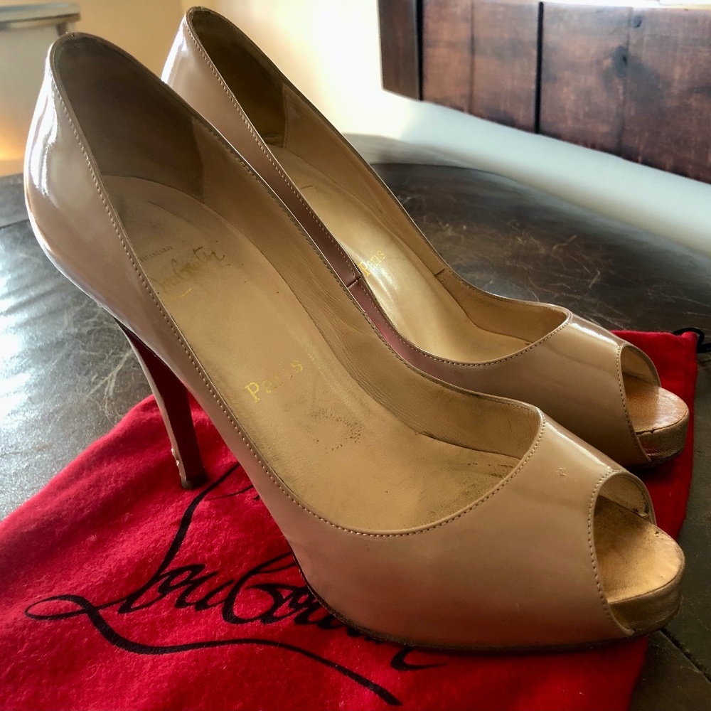Christian Louboutin Very Price 120 Nude Pumps